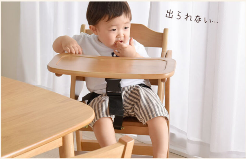 折りたたみ式 木製ハイチェア